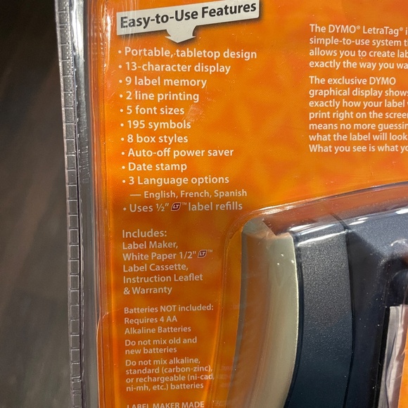 DYMO Personal Label Maker Label Writer Label Machine model LT-100T - Picture 4 of 5